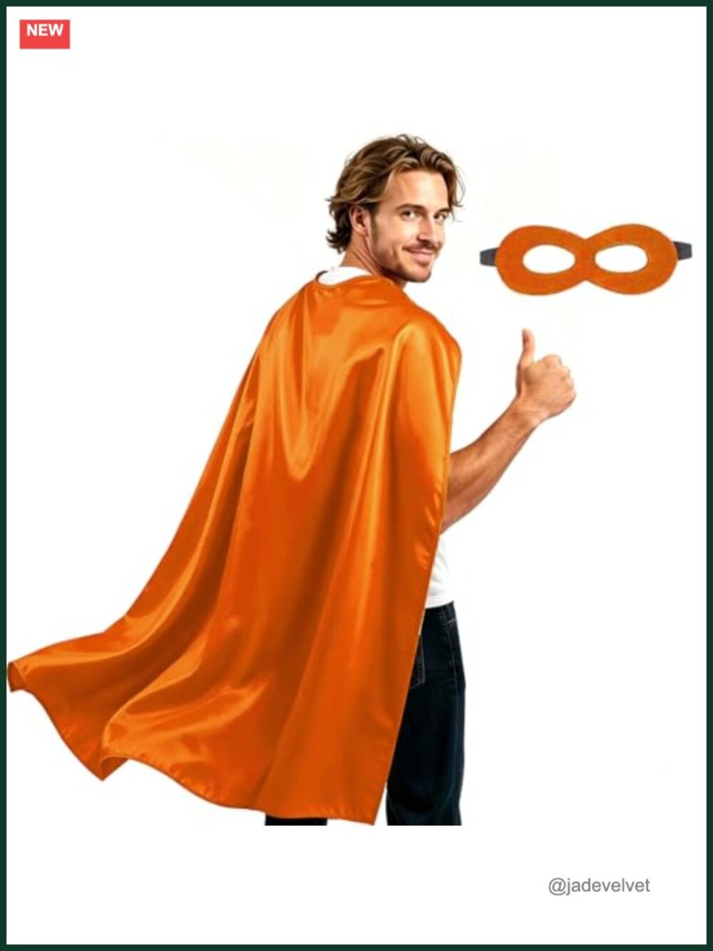 Adult Superhero Cape and Mask Set, Halloween Party Costume